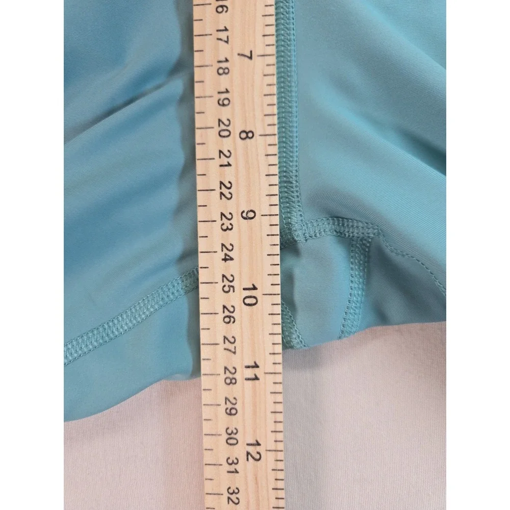 Old Navy Go-Dry High Rise Moisture Wicking Leggings Active Aqua Solid S